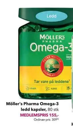 Apotek 1 Möller‘s Pharma Omega-3 ledd kapsler, Medlemspris tilbud