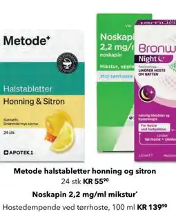 Apotek 1 Noskapin 2,2 mg/ml mikstur tilbud