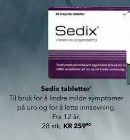 Apotek 1 Sedix tabletter tilbud