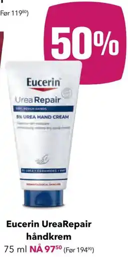 Apotek 1 Eucerin UreaRepair håndkrem tilbud