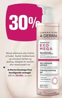 Apotek 1 A-Derma Exomega Face beroligende rensegel tilbud