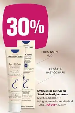Apotek 1 Embryolisse Lait-Crème Sensitive fuktighetskrem tilbud