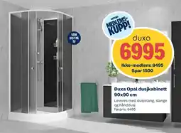 Coop Obs Duxa Opal dusjkabinett tilbud