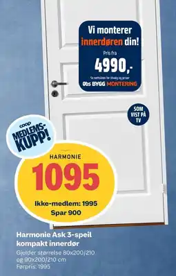 Coop Obs Harmonie innerdør tilbud