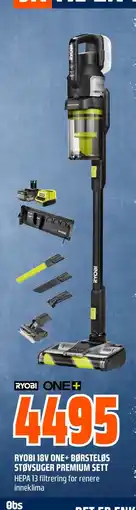 Coop Obs Ryobi 18v one+ børsteløs støvsuger premium sett tilbud