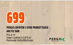 Coop Obs Pergo lofoten 1-stav parkettgulv arctic oak tilbud
