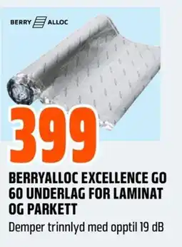 Coop Obs Berryalloc excellence go 60 underlag for laminat og parkett tilbud
