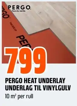 Coop Obs Pergo heat underlay underlag til vinylgulv tilbud