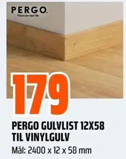 Coop Obs Pergo gulvlist 12x58 til vinylgulv tilbud