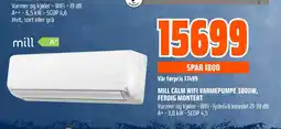 Coop Obs Mill calm wifi varmepumpe 3800w, ferdig montert tilbud