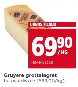 Meny Gruyere grottelagret tilbud