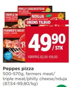 Meny Peppes pizza tilbud