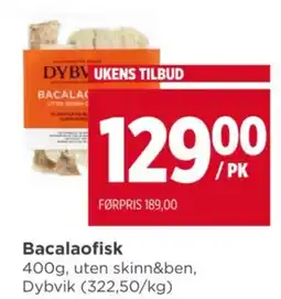 Meny Dybvik Bacalaofisk tilbud