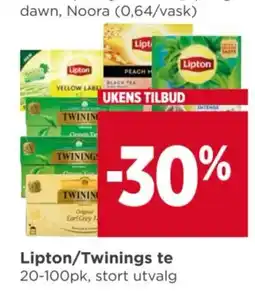 Meny Lipton/Twinings te tilbud