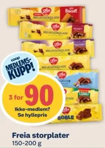 Coop Mega Freia storplater tilbud