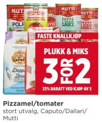 Meny Pizzamel/tomater tilbud