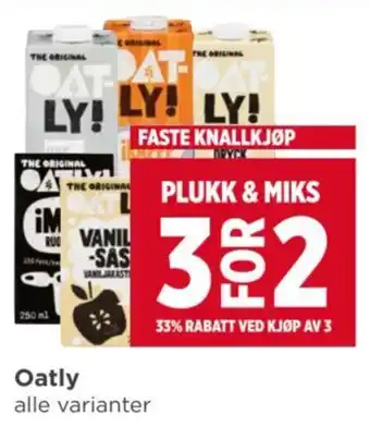 Meny Oatly alle varianter tilbud