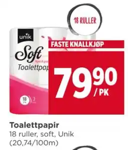Meny Unik Toalettpapir tilbud