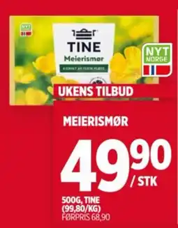 Meny Tine meierismør tilbud