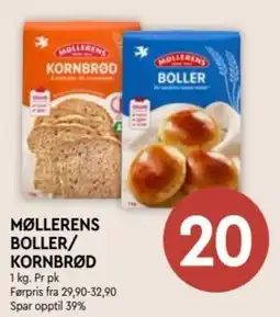 Coop Mega Møllerens boller/kornbrød tilbud