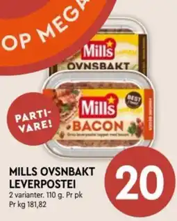 Coop Mega Mills Ovnsbakt Leverpostei tilbud