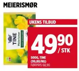 Meny Tine Meierismør tilbud