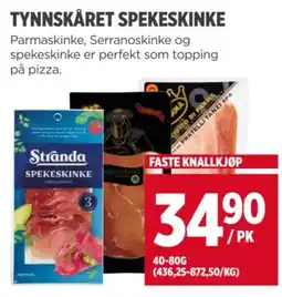 Meny Stranda Spekeskinke tilbud