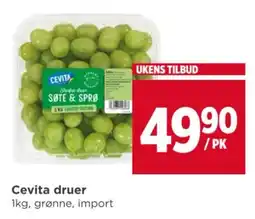 Meny Cevita druer tilbud