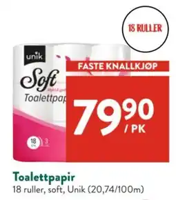 Jacobs Unik Toalettpapir tilbud