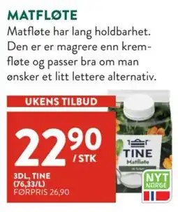 Jacobs Tine Matfløte tilbud