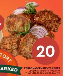 Coop Mega KARBONADER/STEKTE KAKER tilbud