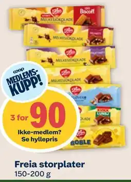 Coop Mega Freia storplater, Medlemspris tilbud