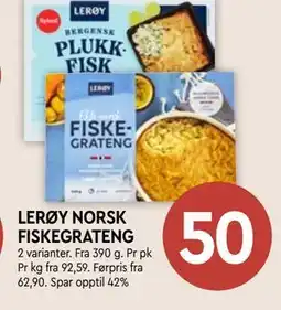 Coop Mega LERØY NORSK FISKEGRATENG tilbud