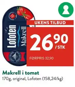 Jacobs Makrell i tomat tilbud