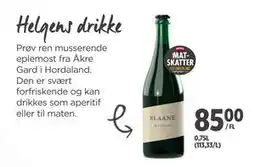 Meny Helgens drikke tilbud