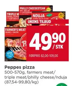 Meny Peppes pizza tilbud
