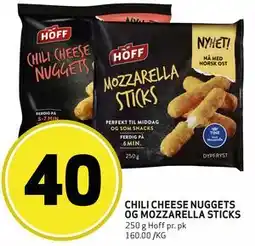 Bunnpris CHILI CHEESE NUGGETS OG MOZZARELLA STICKS tilbud