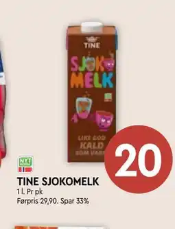 Coop Mega TINE SJOKOMELK tilbud