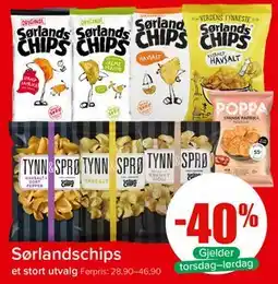 Spar Sørlandschips tilbud