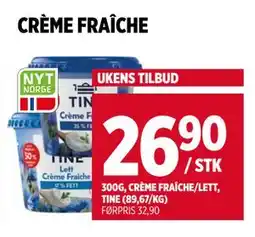 Meny CRÈME FRAÎCHE tilbud