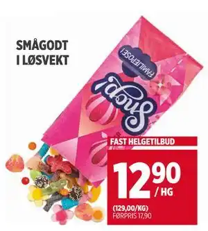 Meny SMÅGODT I LØSVEKT tilbud