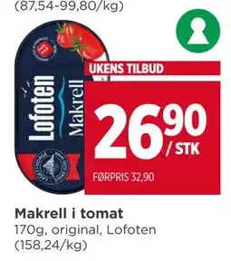 Meny Makrell i tomat tilbud
