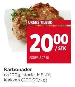 Meny Karbonader tilbud