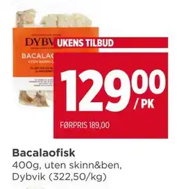 Meny Bacalaofisk tilbud