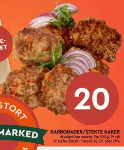Coop Mega Karbonader/stekte kaker tilbud