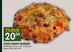 Coop Mega Coop donut burger tilbud