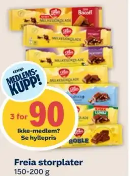 Coop Mega Freia storplater tilbud