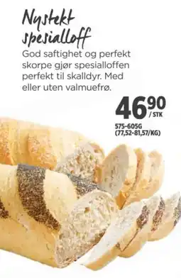 Meny Nystekt spesialloff tilbud