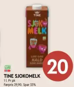 Coop Mega Tine sjokomelk tilbud