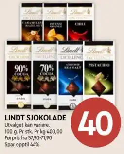 Coop Mega Lindt sjokolade tilbud